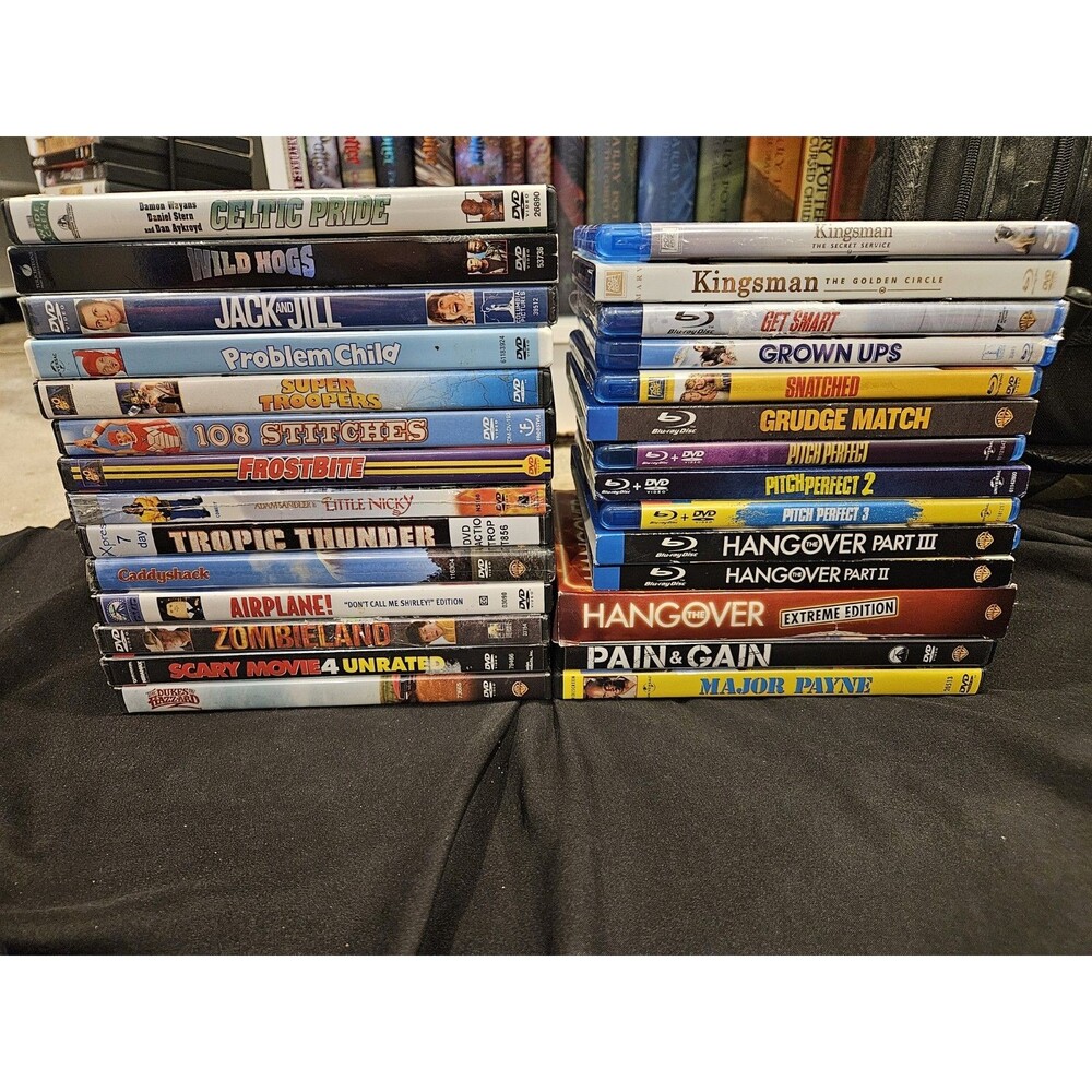Comedy Movie Dvd Blu Ray Lot Of 28 Super Troopers Hangover Airplanr Major Payne
